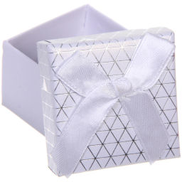 Цена за 12 шт. Коробка подарочная "Абстракция" 5*5*3,5 см, Белый