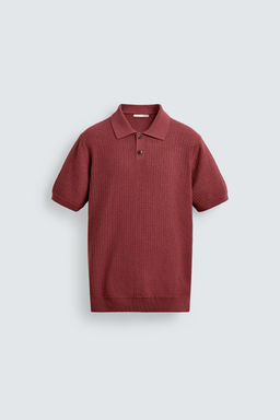 POLO PUNTO REGULAR FIT ESTRUCTURA / Rosado oscuro - Zara фото 8