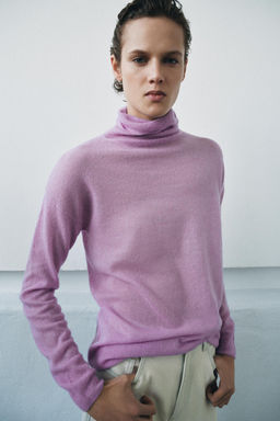 WOOL BLEND HIGH NECK JUMPER