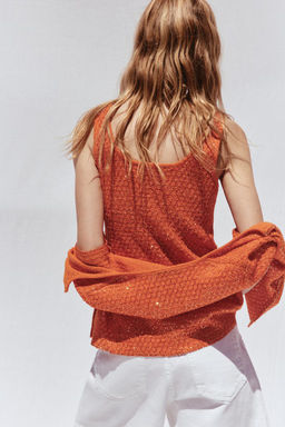 SEQUINNED KNIT TOP - Zara фото 4