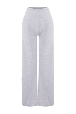 Teen Gri Melanj Beli Katlamal? Wideleg/Genis Paca Pantolon TWOAW26PL00019