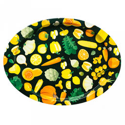 Поднос металлический "Тыква" 49х38,5х2,4см, овальный (Россия)