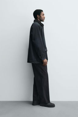 DENIM JACKET WITH COMBINED COLLAR - Zara фото 4