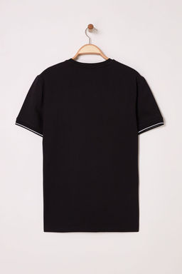 TRENDYOL MAN Siyah Regular/Normal Kesim Yaz? Bask?l? Triko Bantl? T-Shirt TMNSS25TS00110 - Trendyolmilla фото 3