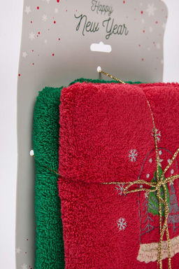 2li Y?lbas? Temal? Nak?sl? Yuz Havlusu 50x80cm TPHAW26HVL00003 - Trendyolmilla фото 4