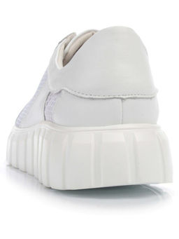 03-PDA93-1 WHITE Полуботинки спортивные женские (натуральная кожа, сетка) - No name фото 6