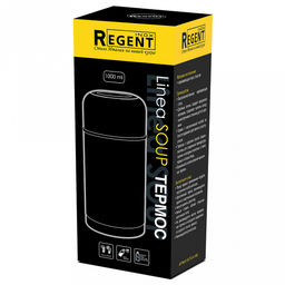 Термос из нержавеющей стали с широкой горловиной Soup 1л, д10см, h23см, пластмассовая винтовая крышка, цветная коробка, Regent (Китай) - Домашняя мода фото 6