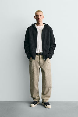 PANTAL?N STRAIGHT FIT JACQUARD / Khaki