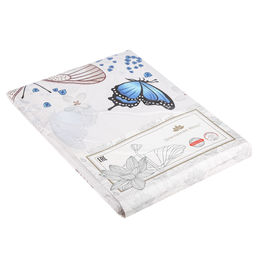 Простыня Евростандарт Бабочки модерн 240х220см, поплин Премиум Пакистан 125г/м2, хлопок 100%, упаковка классическая ПВХ 28х41см, Домашняя мода (Россия)  фото 2