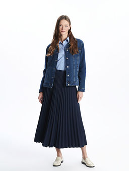 Beli Lastikli Pileli Kad?n Etek