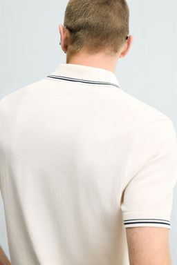 POLO PUNTO REGULAR FIT CONTRASTE / Blanco - Zara фото 5