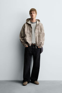 WASHED HOODED JACKET