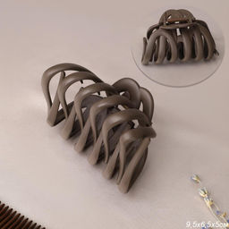 Заколка краб для волос 9,5 см / NSAЕ-49В /уп 28/100/коричневый