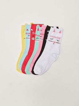 Desenli K?z ?ocuk Soket ?orap 7li