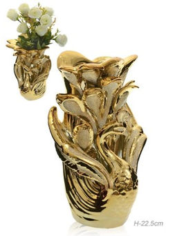 Статуэтка ваза Павлин 24x13,5 см / W2015-1 /уп 24/золото - Галеонтрейд фото 3