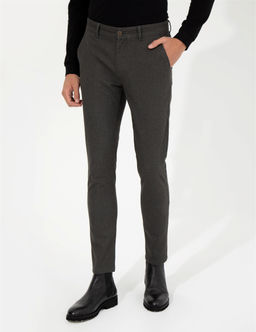 Haki Slim Fit Keten Kar___ml_ Chino Pantolon - Pierre cardin фото 2