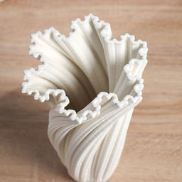 Ваза «Алойз», виток, 24×15 см, керамика, белая