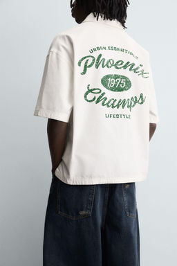 CONTRAST EMBROIDERY SHIRT