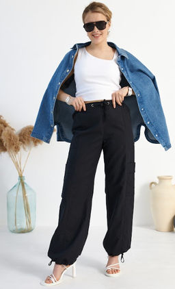 Льняные карго-брюки - Vals фото 12