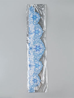 Цена за 10 шт. Корона картонная «Снежинки», 63.8×12.5 см, голубая