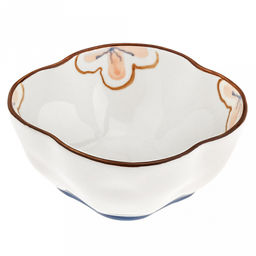 Ночная фиалка Салатник фарфоровый 200мл, 9,8х9,8х4,5см, с деколью, форма цветок, отводка (Китай) - Домашняя мода фото 2