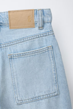 BERMUDA DENIM RELAXED BAGGY / Azul claro - Zara фото 4