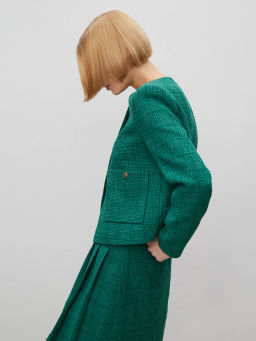 Жакет прямого кроя ML737/malachite - Emka фото 3