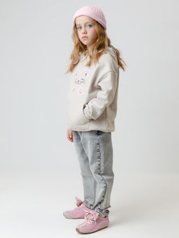 КР 302857/бежевый 4002 к609 джемпер (худи) для дев