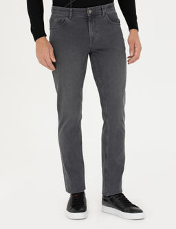 Gri Straight Fit Jean Pantolon