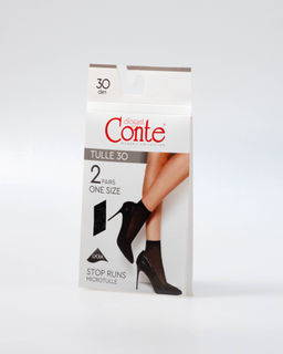Цена за 2 пары. Носки Классические CONTE TULLE (2 пары) Носки женские nero - Conte elegant фото 2