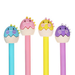 Цена за 12 шт. Ручка-прикол Calligrata «Динозаврик», синий стержень, гелевая, МИКС