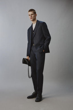 PANTAL?N TRAJE 100% LINO / Marino - Zara фото 4