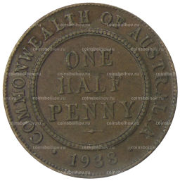 1/2 пенни 1938 года Австралия