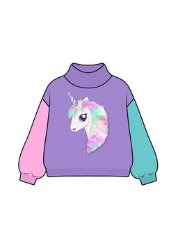 Свитер PlayToday Unicorn Kuromi мультиколор  фото 7