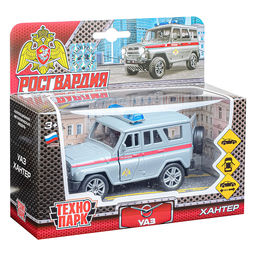 Машина металл Uaz Hunter Росгвардия, 11,5 см, (откр. дв., баг.,) инерц., в коробке