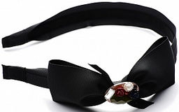 Ободок Бантик PU0323 черный