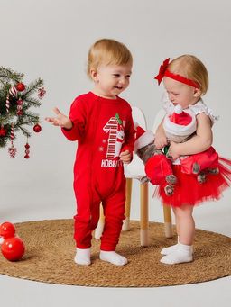 Набор для фотосессии «Крошка Я. Праздничный»: юбка и повязка на голову, красный, рост 62-86