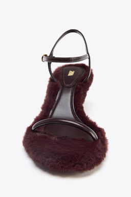 FAUX FUR SOLE HEELED SANDALS - Zara фото 5