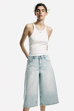 Wide Regular Waist Culotte Jeans - H&m фото 3