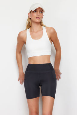 TRENDYOLMILLA Siyah Cift Cep Detayl? Orme Spor Sort/K?sa Tayt THMSS24TY00030  фото 4