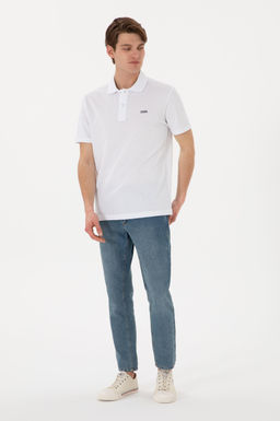 Erkek Regular Fit Polo Yaka Beyaz Basic Ti__rt Sepette S_rpriz _ndirim - U.s. polo assn фото 5