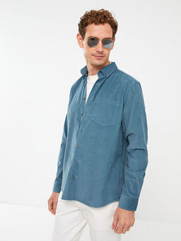 Regular Fit Uzun Kollu Kadife Erkek G?mlek