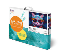 ФРЕЯ PNB/PM-211 Набор для раскрашивания по номерам 40 х 30 см Неоновый кот в очках  фото 3