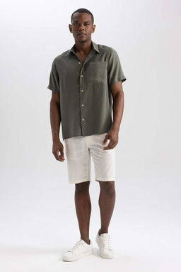 Рубашка из поплина с коротким рукавом Relax Fit - Defacto фото 2