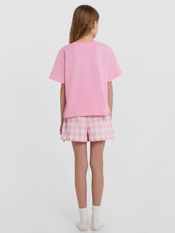 Комплект домашний для девочек розовый с принтом и надписью im not ready - Mark formelle фото 3
