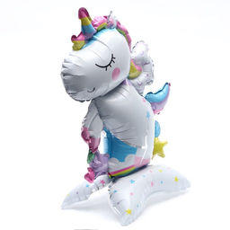 Воздушный шар фольгированный 15" «Единорог на подставке», под воздух