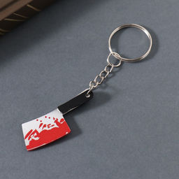 Цена за 2 шт. Брелок для ключей на кольце «Окровавленный тесак», акрил, зеркальный, 4.6×1.6×0.4 см