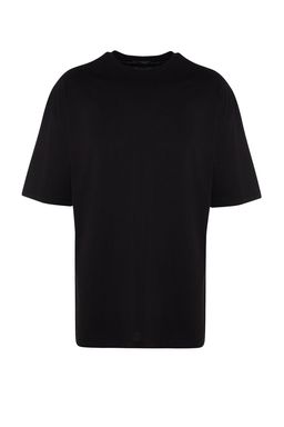 TRENDYOL MAN Siyah Oversize/Genis Kesim Sanatsal S?rt Bask?l? Orme T-Shirt TMNSS23TS00151 - Trendyolmilla фото 12
