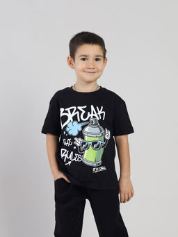 CRB wear / CSKB 64010-22-431 Футболка для мальчика,черный/Ex.Cherubino