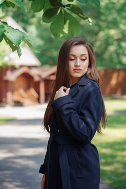 Пальто женское демисезонное 22555 (синий) - Kankan фото 4